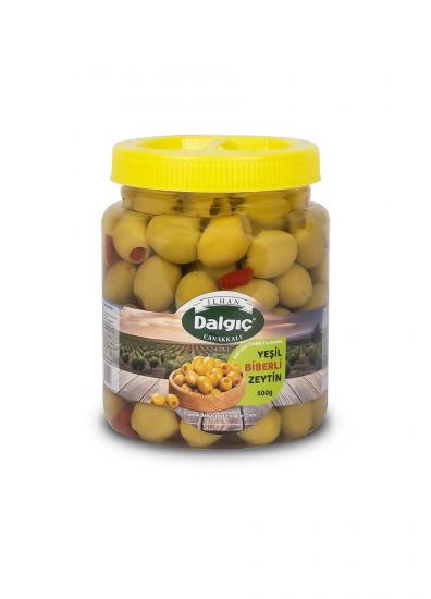 Yeşil Biberli Zeytin 500Gr