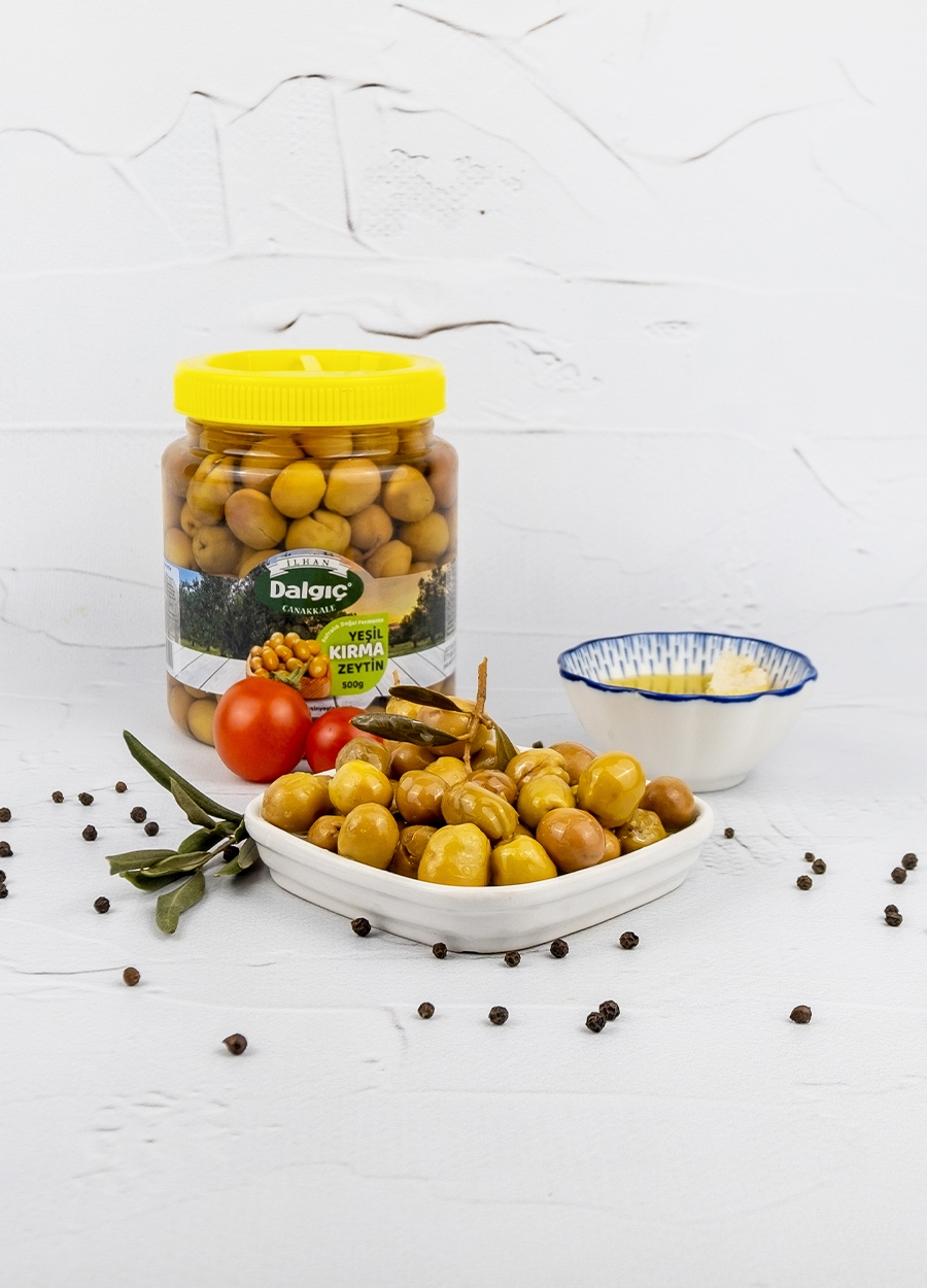 Yeşil Kırma Zeytin 500Gr